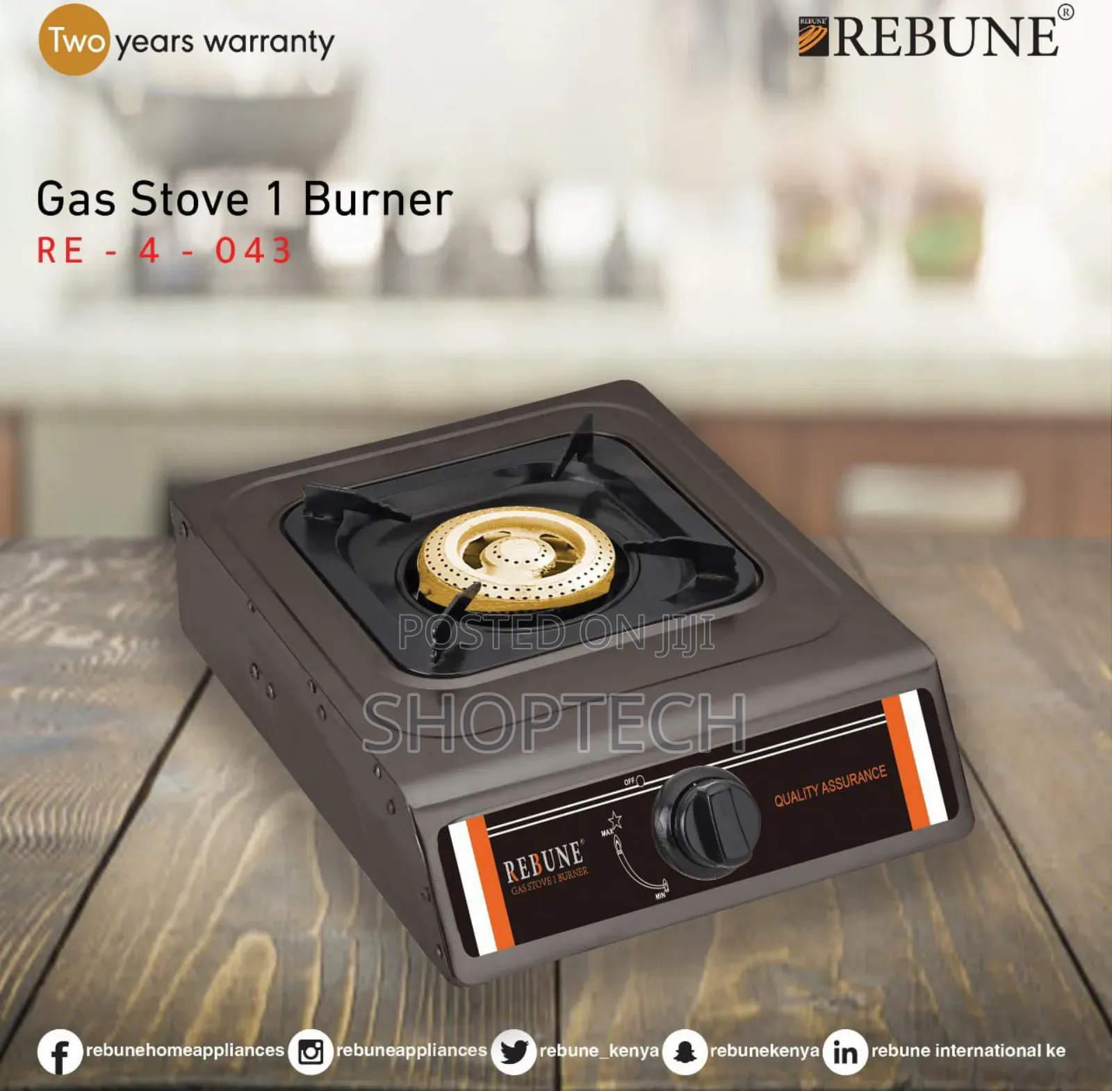 Rebune Stainless Steel Single Burner