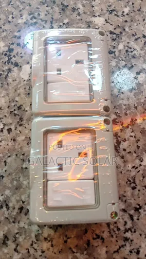 Waterproof Twin Socket Switched