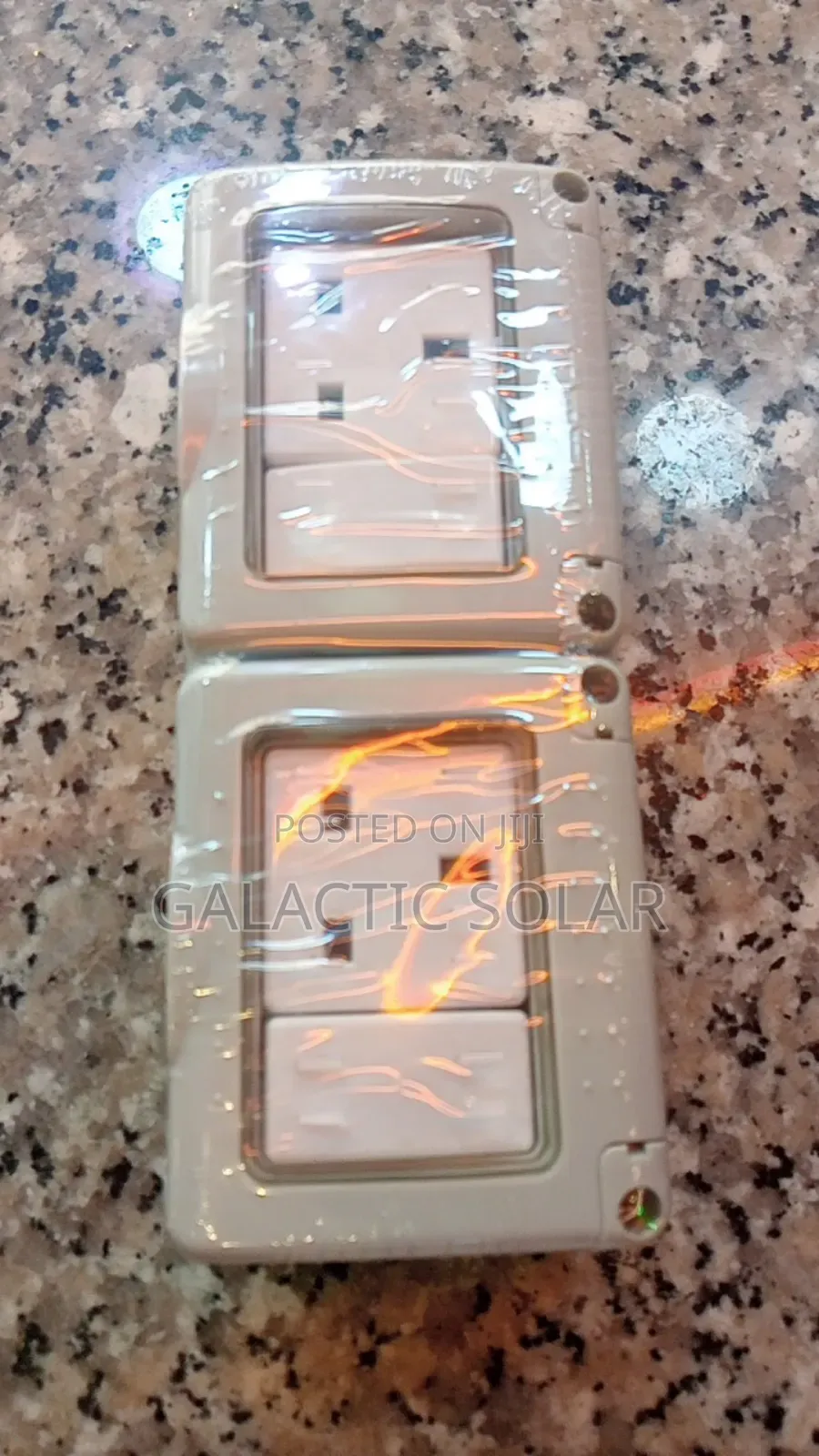 Waterproof Twin Socket Switched