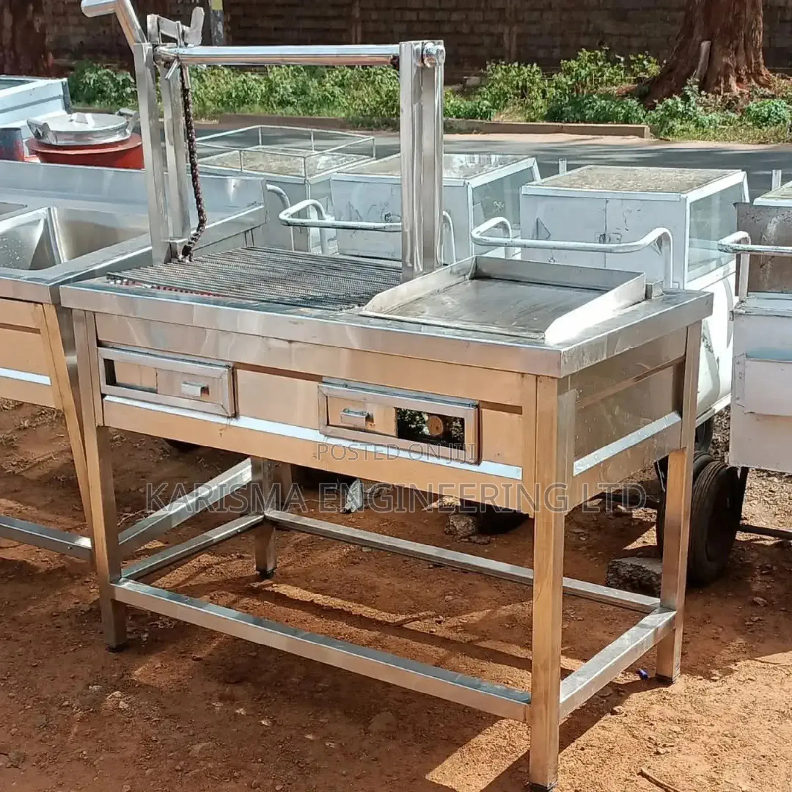 Stainless Steel Choma Grill and Griddle/Hotplate