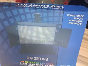 Pro Led 600 Video Light With Batteries Charger ,Adapter