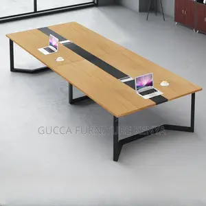 Office Tables:240cm Natural Wooden Executive Boardroom Table