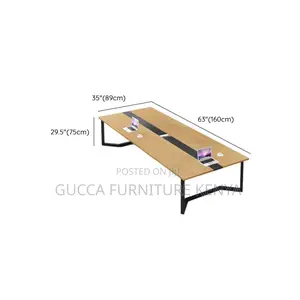 Office Tables:240cm Natural Wooden Executive Boardroom Table