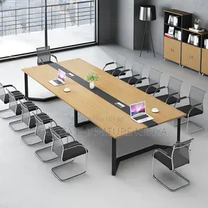Office Tables:240cm Natural Wooden Executive Boardroom Table