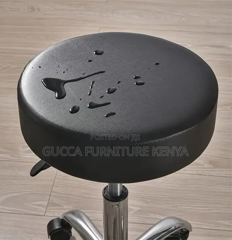 Home Chairs: Waterproof Faux Leather Round Salon Stool