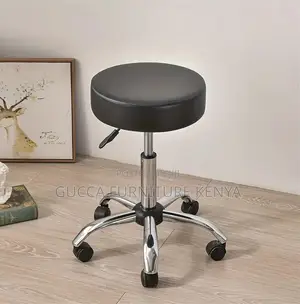 Home Chairs: Waterproof Faux Leather Round Salon Stool