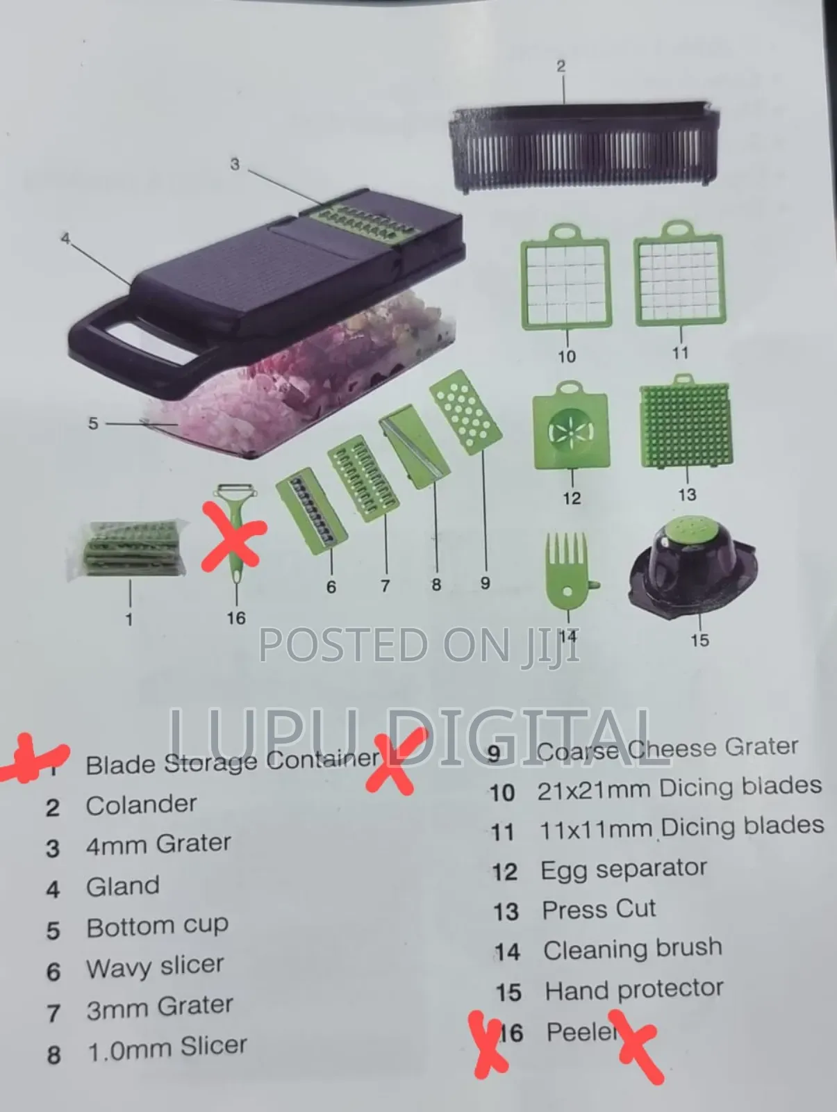 14pc Veggie Cutter Slicer Dicer Chopper