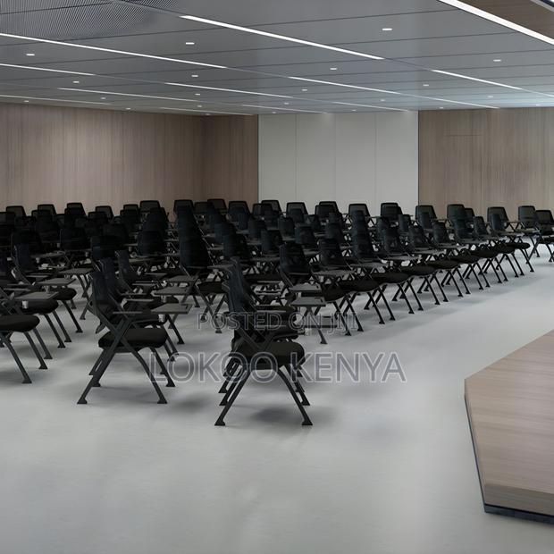 Office Chair: Black Foldable Conference Chair - thumbnail 2