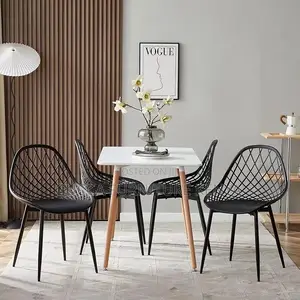 Home Chairs: Black Shell Modern Dining /Garden Chair