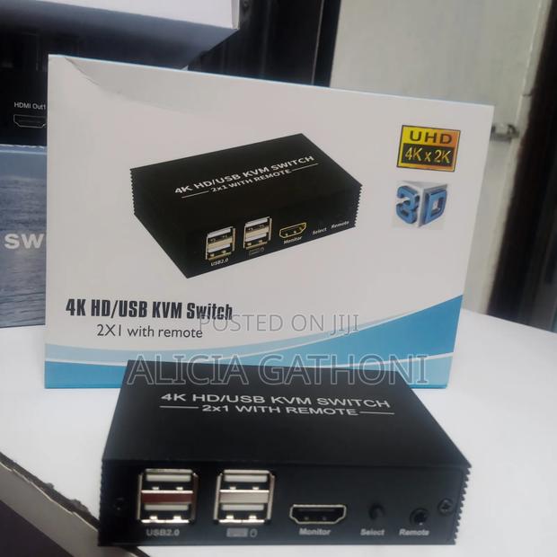  Hdmi/Usb KVN Switch 2X1 With Remote - main view