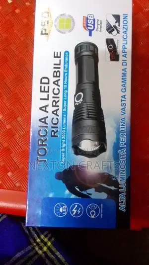 Metallic Security Torch Flashlight