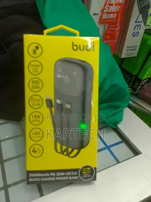 Budi PB083B2 20000mah 22.5W Power Bank Type C Lightning