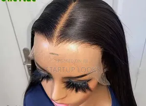 Straight Human Hair Wig Lace Frontal Pre Plucked