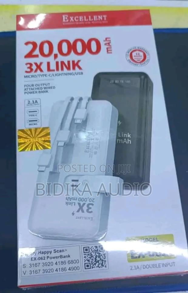 Excellent Universal Power Bank 20,000 Mah