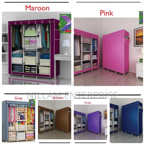 Original 3 Column Metallic Portable Wardrobes - main view