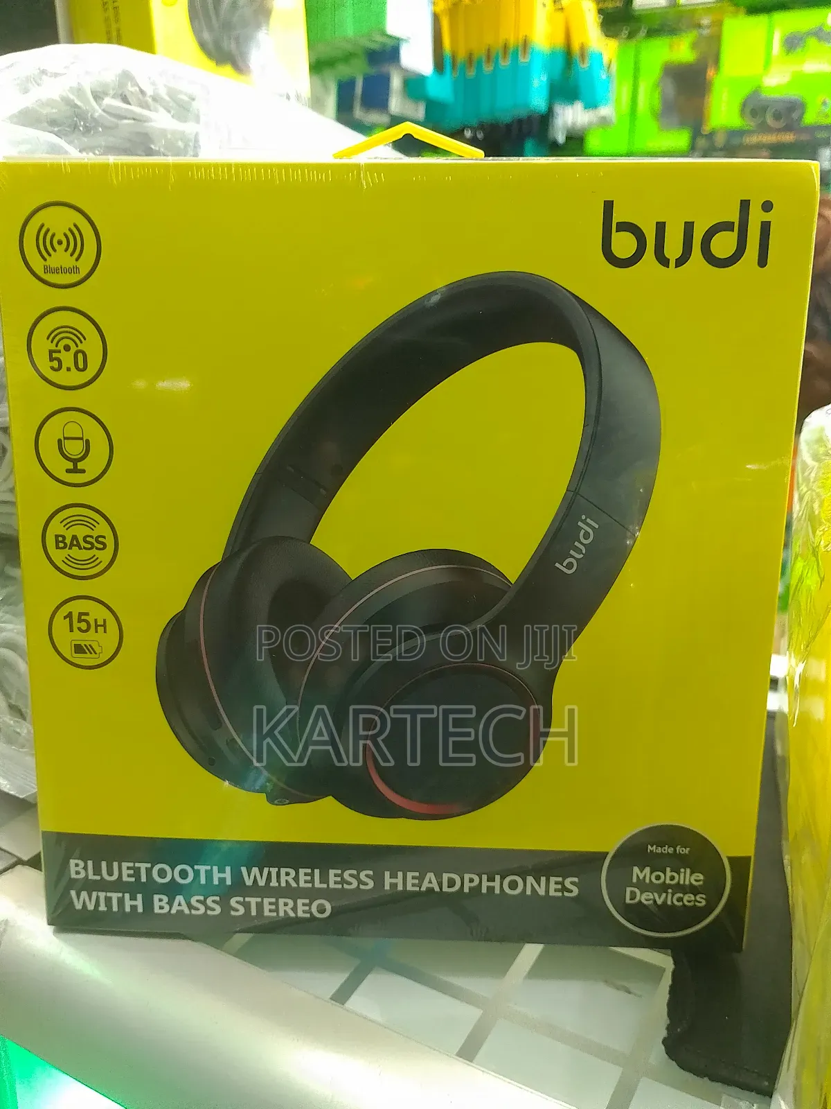 Budi Bluetooth Wireless Headphones With Stereo Bass