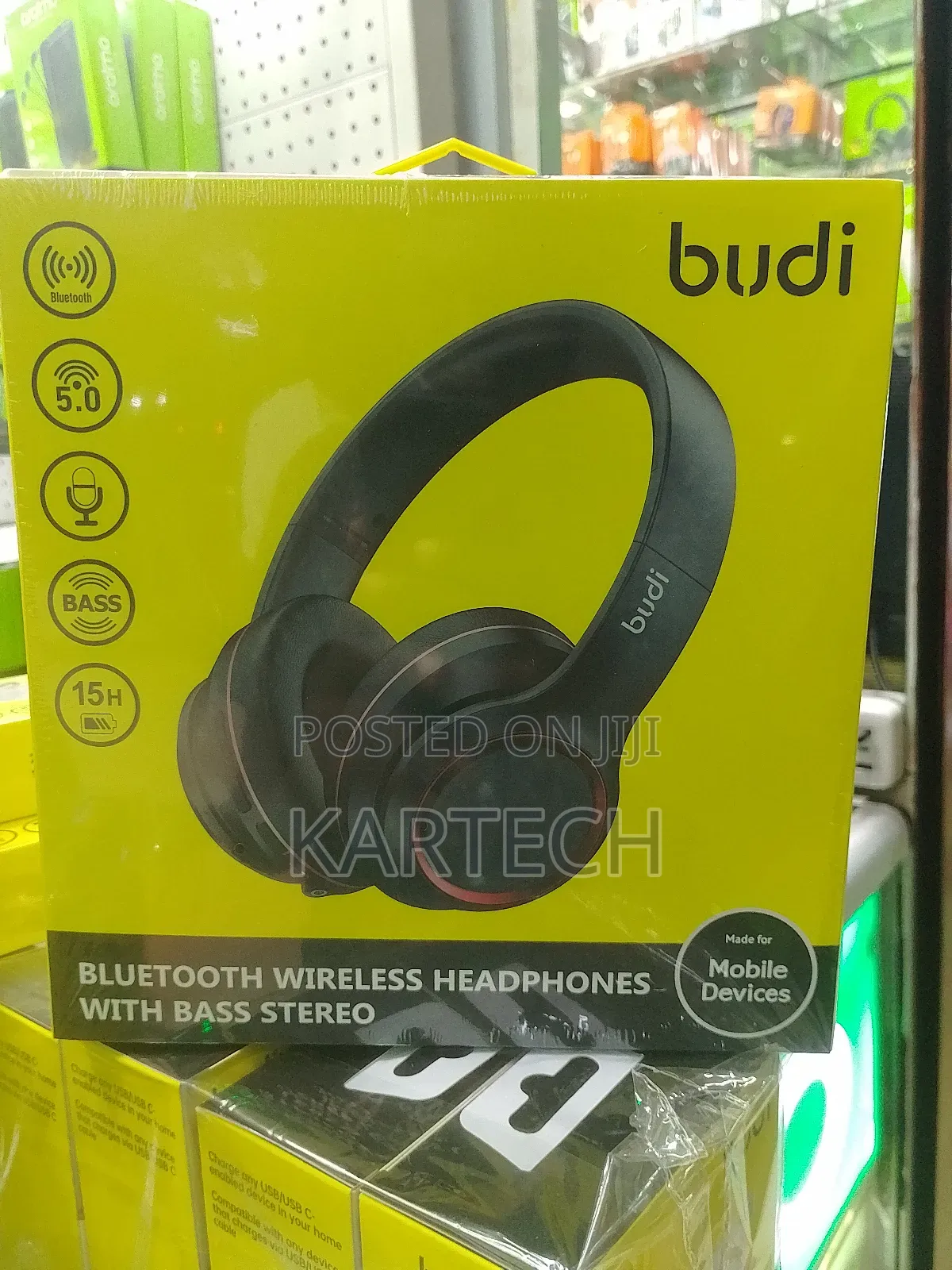 Budi Wireless Headphones With Stereo Bass