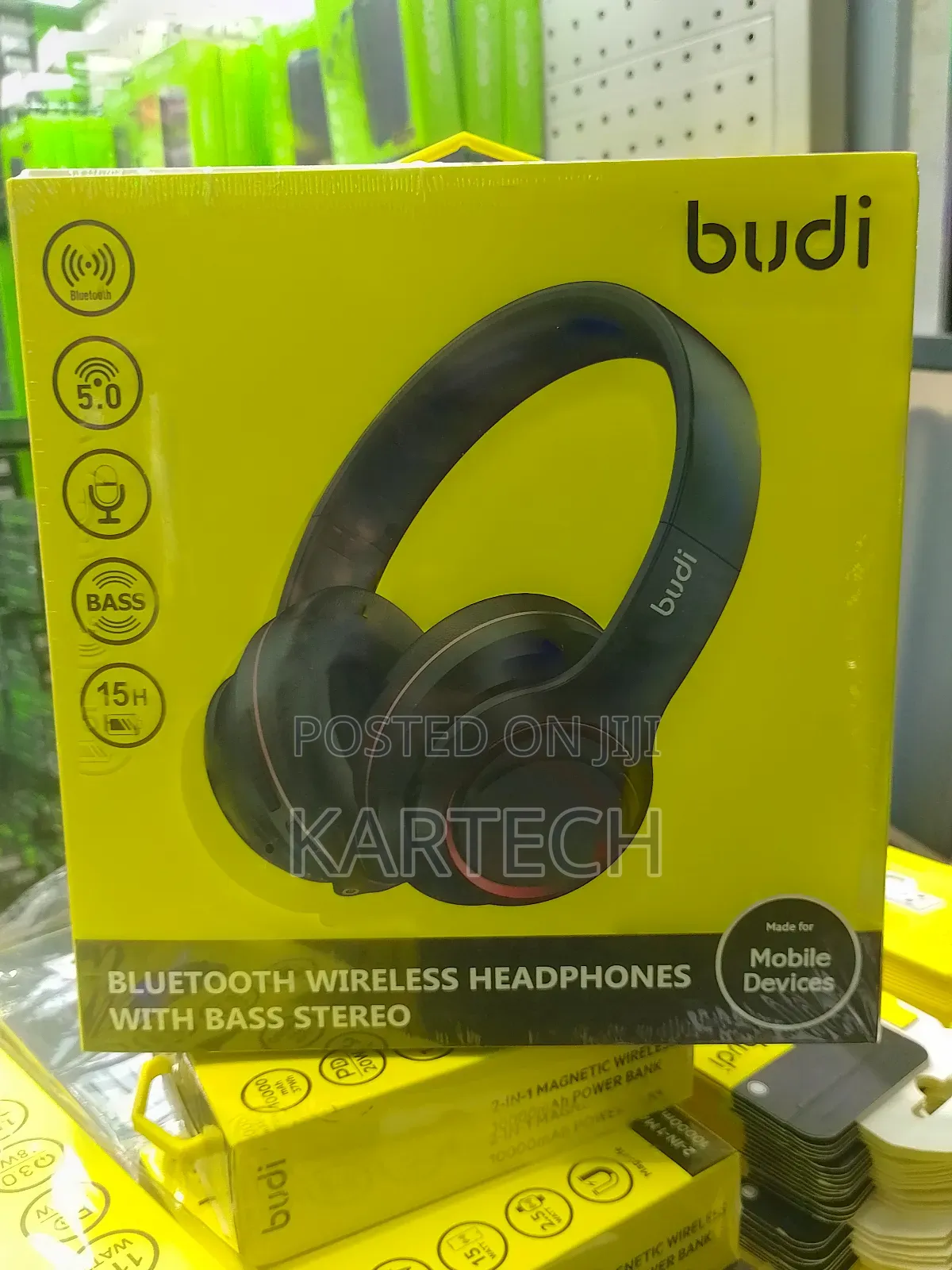 Budi Over the Ear Wireless Headphones With Stereo Bass