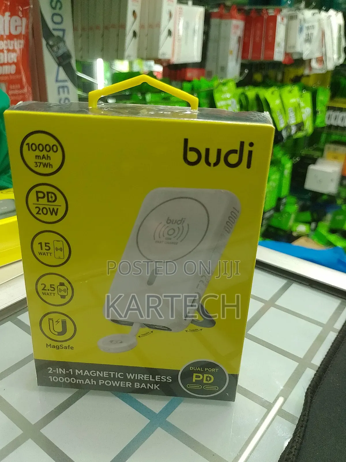 Budi 2-in-1 Magnetic Wireless 10000mah Power Bank