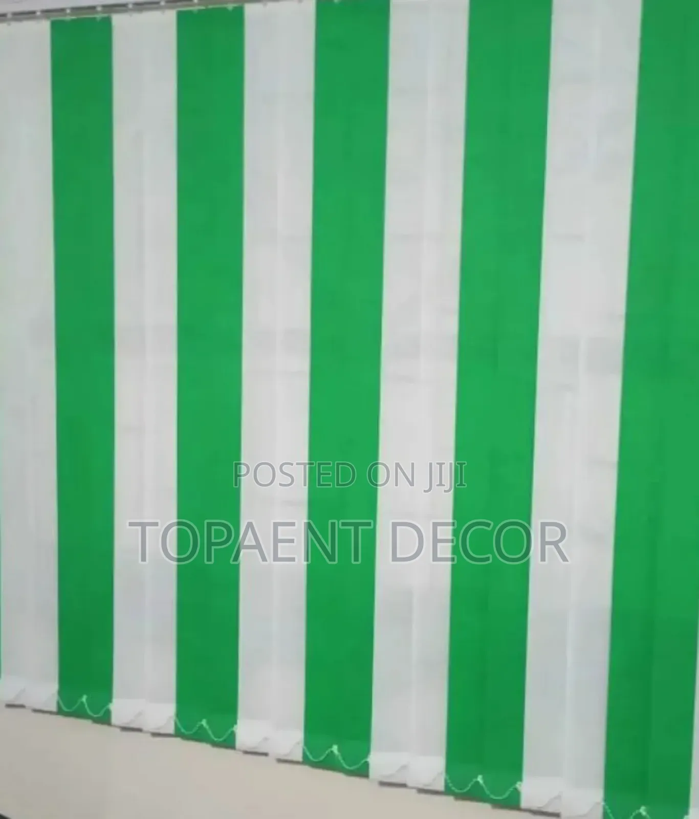 Safaricom Green and White Vertical Office Blinds