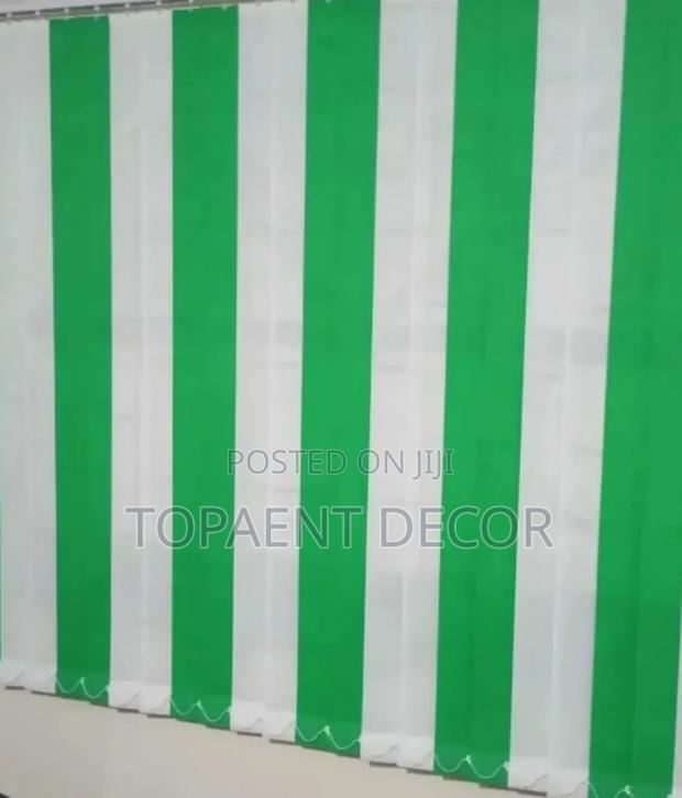 Safaricom Green and White Vertical Office Blinds