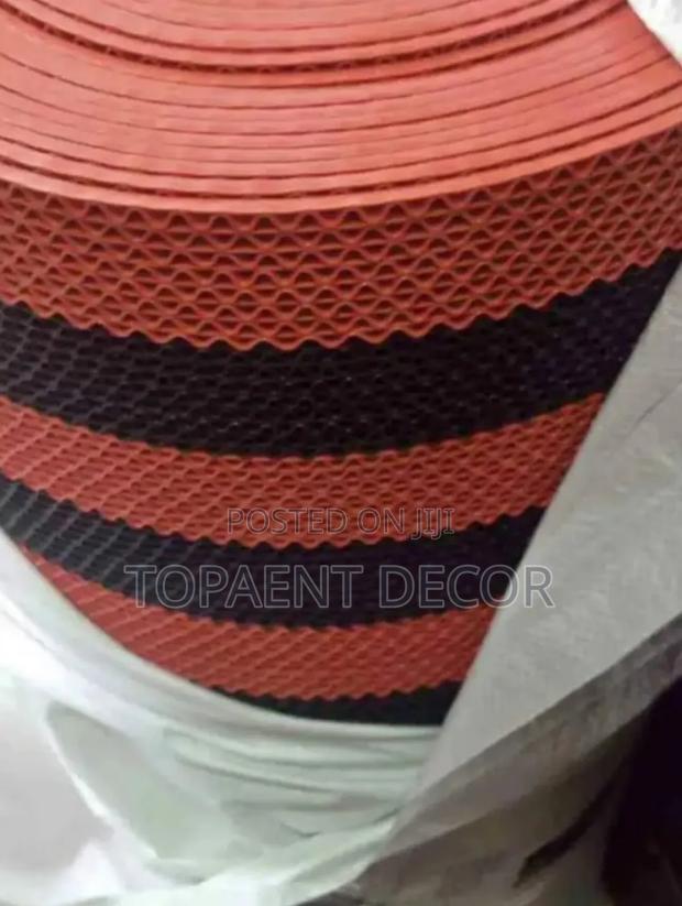 Red With Black ANTISLIP Perforated PVC Mats - main view