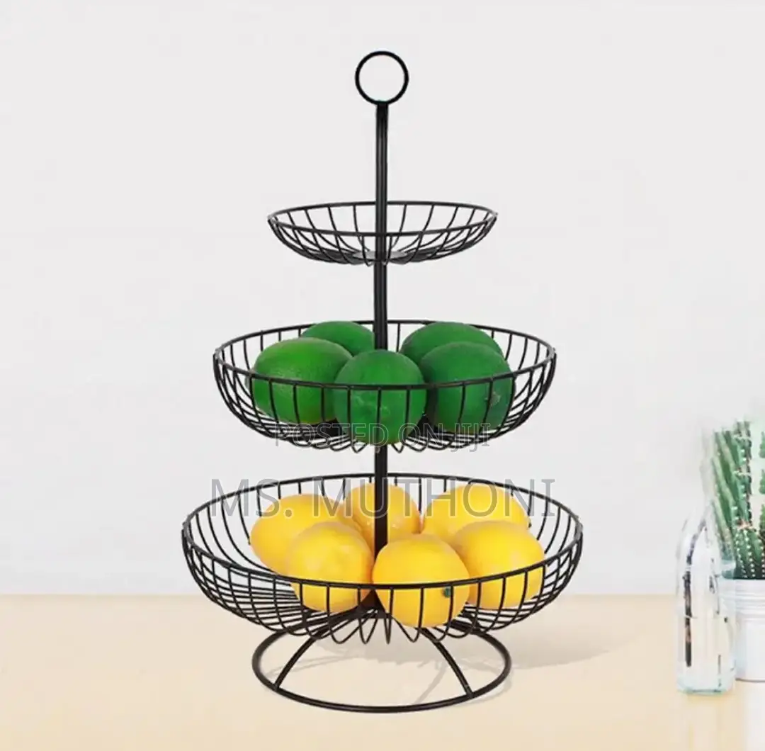 3 Tier Metallic Lovely Fruit Vegetables Stand