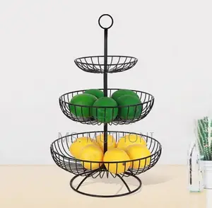 3 Tier Metallic Lovely Fruit Vegetables Stand
