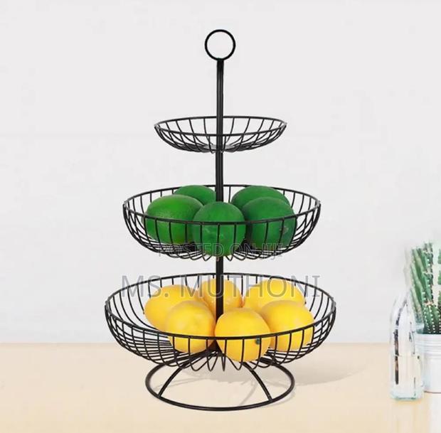 3 Tier Metallic Lovely Fruit Vegetables Stand - thumbnail 3