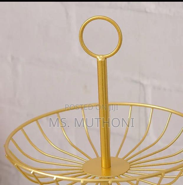 3 Tier Metallic Lovely Fruit Vegetables Stand - thumbnail 5