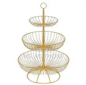 3 Tier Metallic Lovely Fruit Vegetables Stand