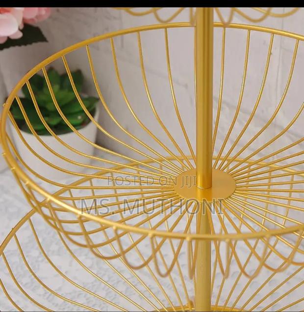 3 Tier Metallic Lovely Fruit Vegetables Stand - thumbnail 6