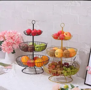 3 Tier Metallic Lovely Fruit Vegetables Stand