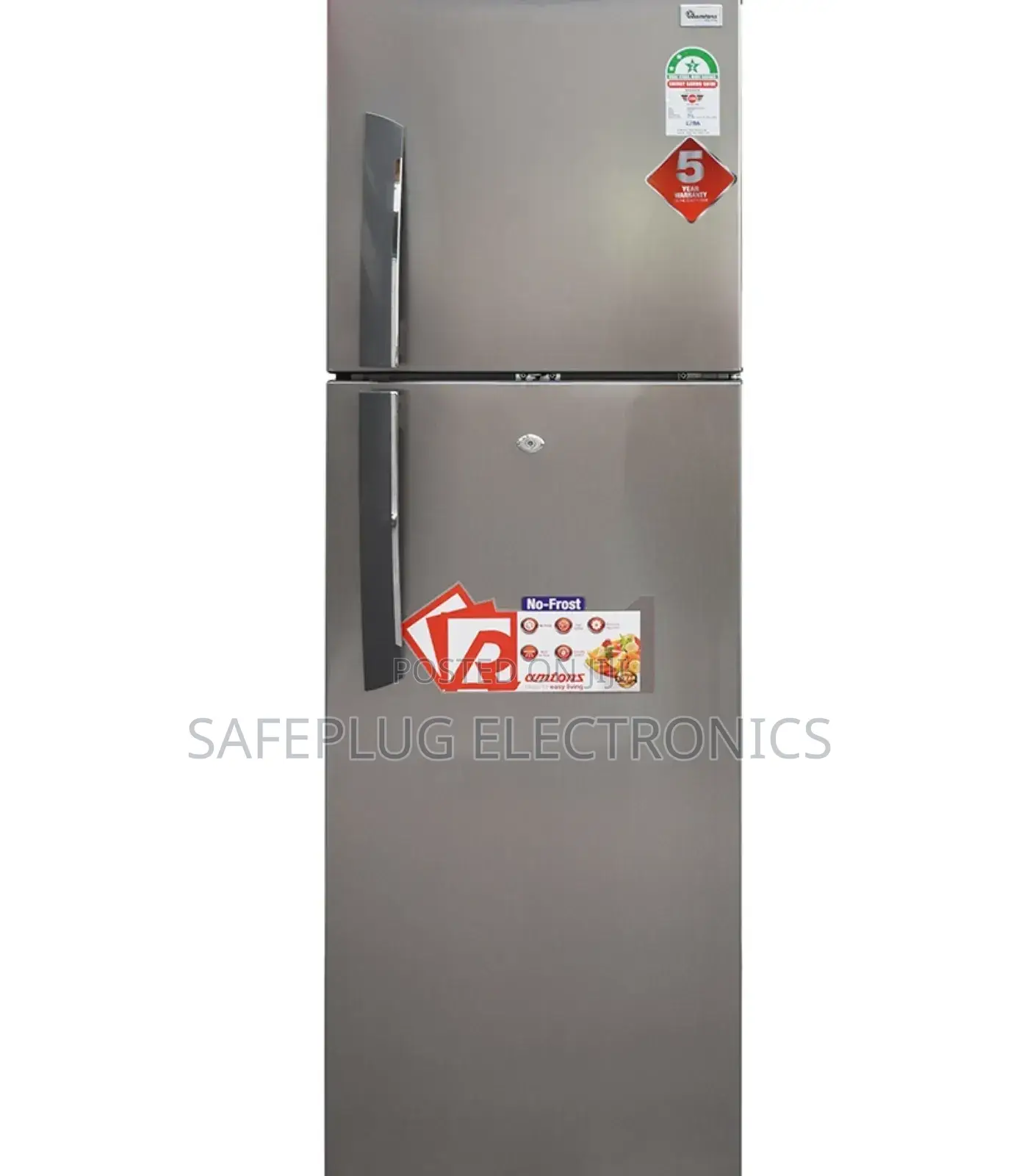 Ramtons Double Door Fridge 234 Litre Non Frost Glass Shelves