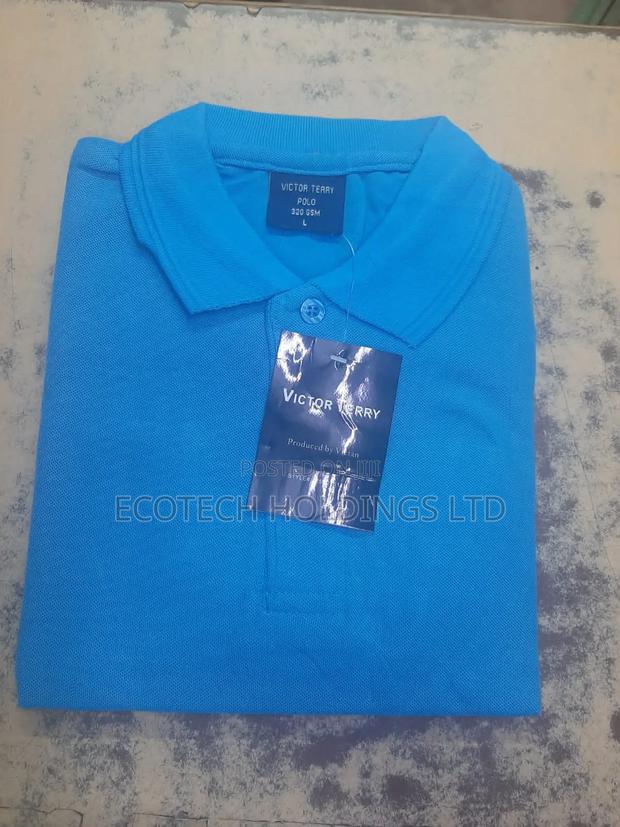 Quality Light Blue Polo T Shirt Medium Size Tfd8kj - thumbnail 2