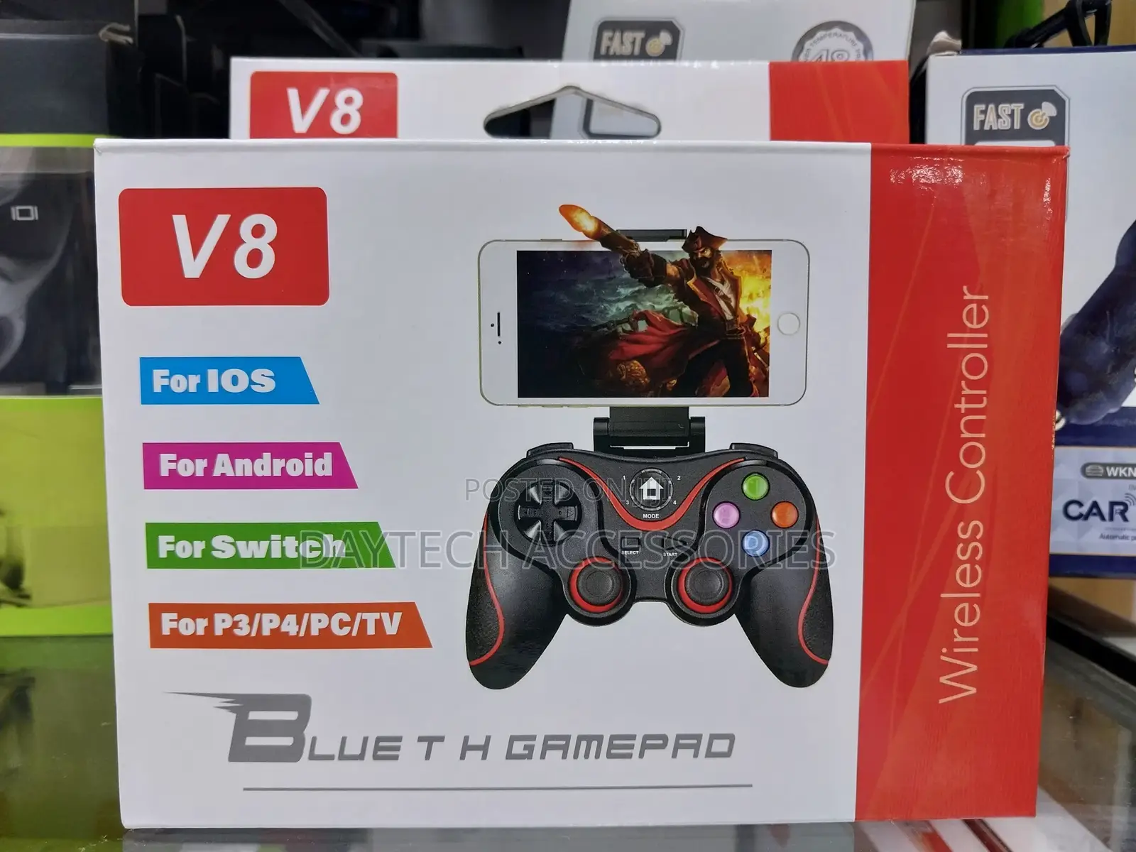 V8 Gamepad Wireless Bluetooth Game Controller for Android