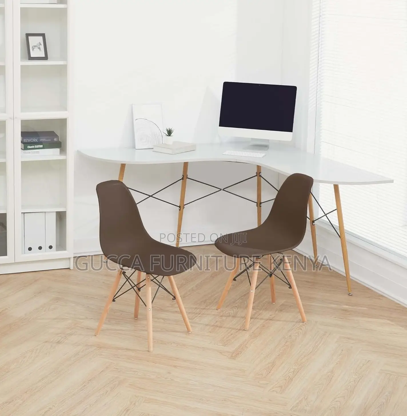 Home Chairs: Black Modern Plastic Side Dining Chair
