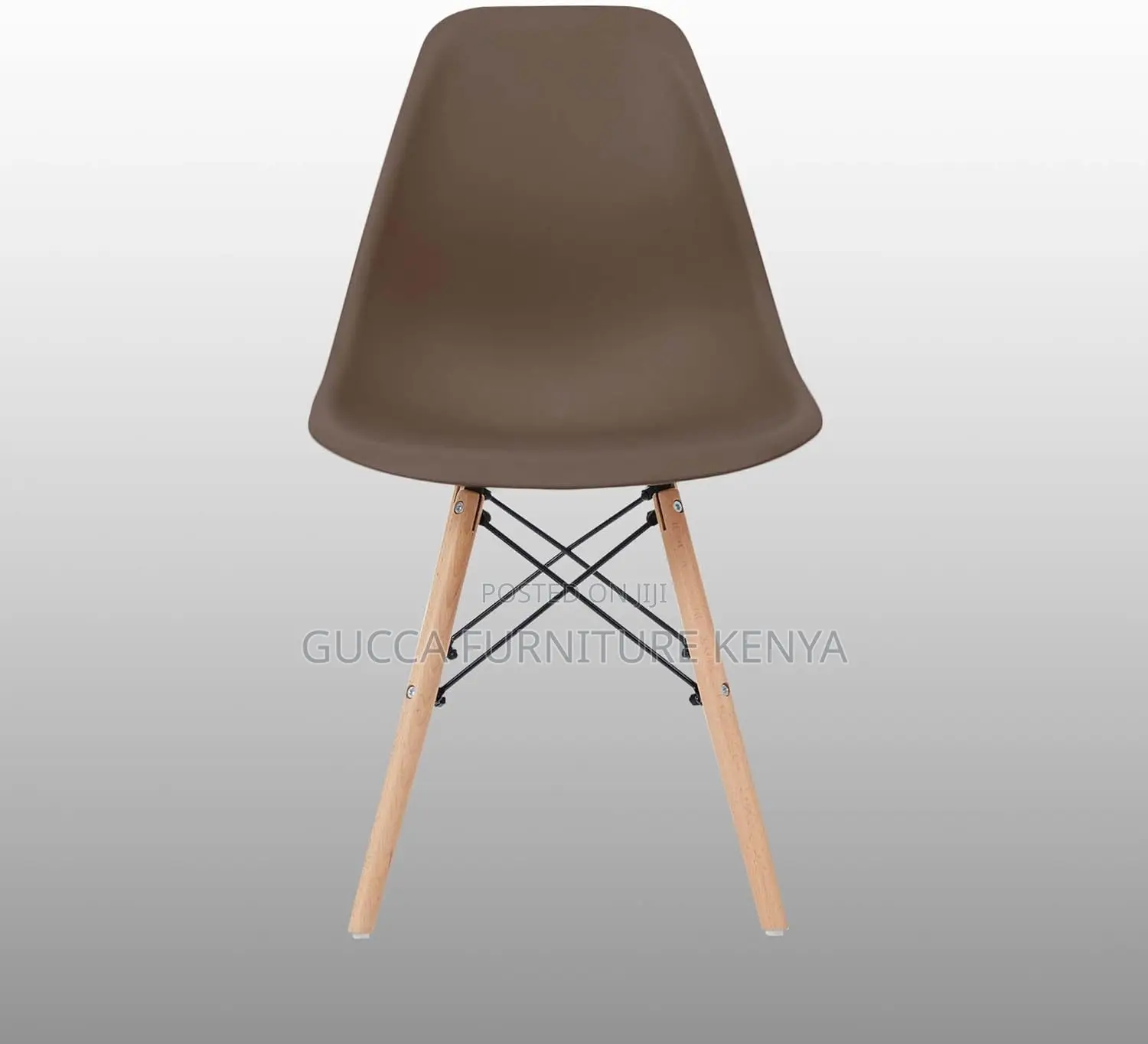 Home Chairs: Black Modern Plastic Side Dining Chair