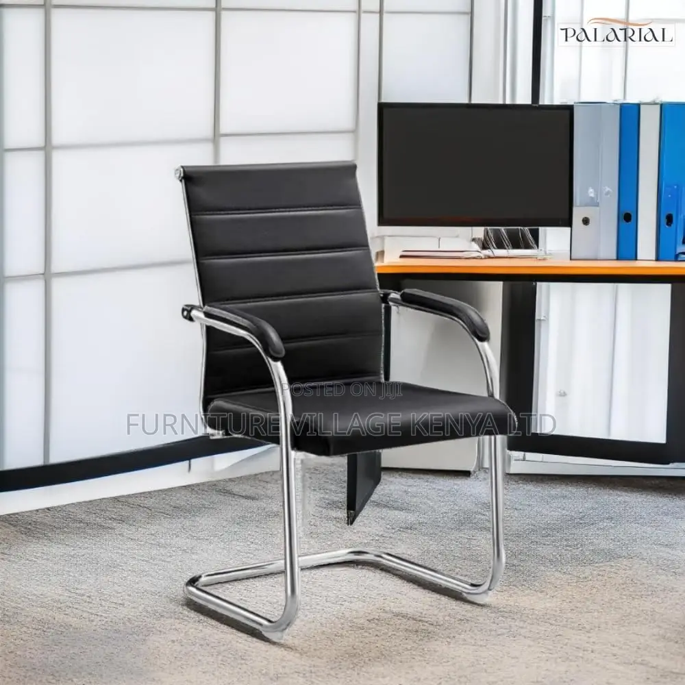 Visitor Office Chair, PU Leather Executive With Armrests