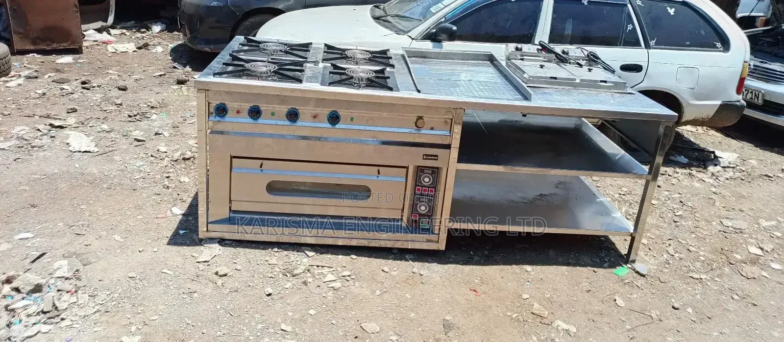 Electric 4 Burner Cooking Range. Combined.