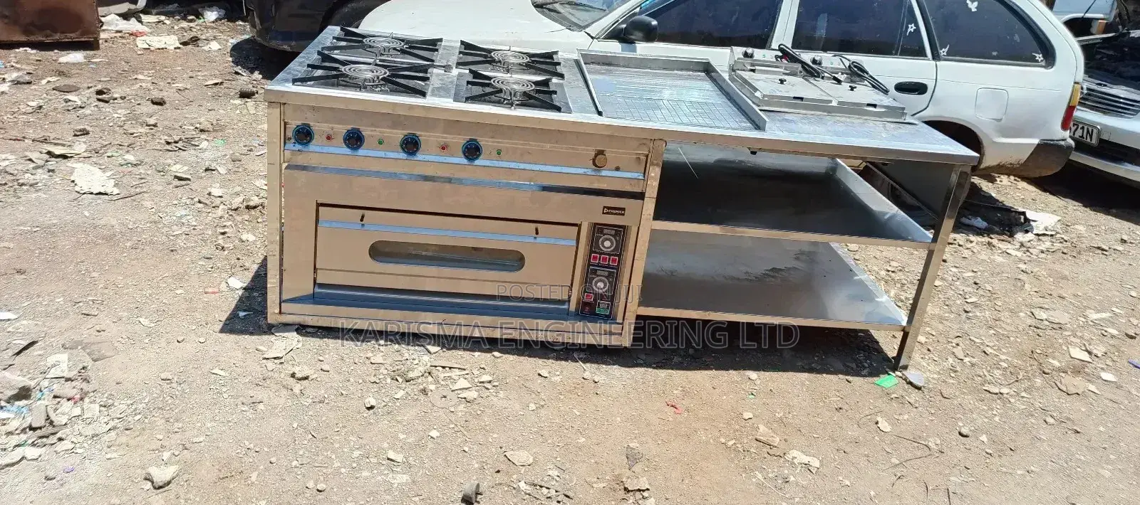 Electric 4 Burner Cooking Range. Combined.