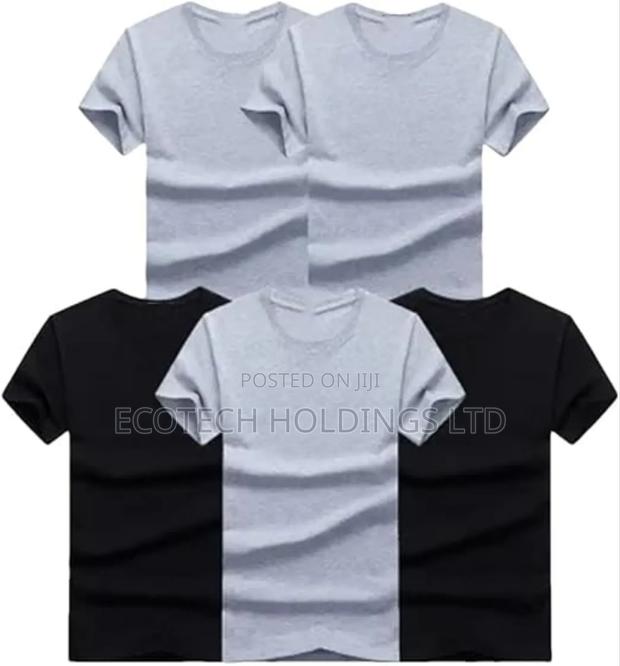 Large Size Plain Round Neck T Shirt Fe3wq - thumbnail 2