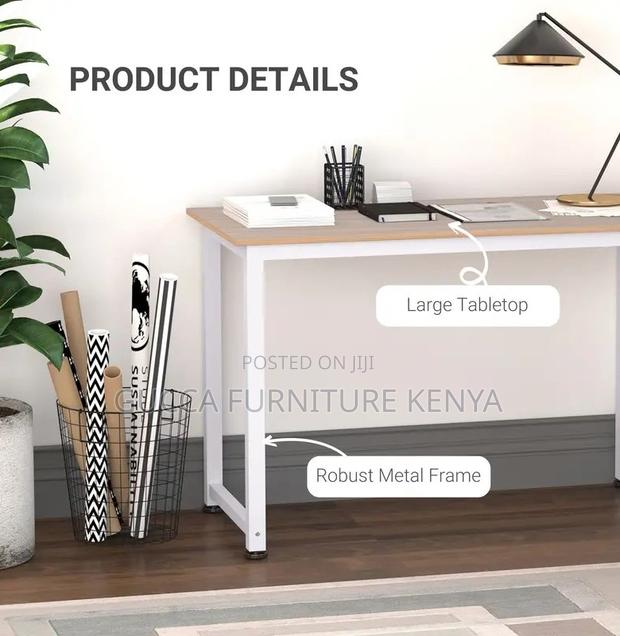Clerical Desking:Home Office Study Desk With Metal Frame - thumbnail 4
