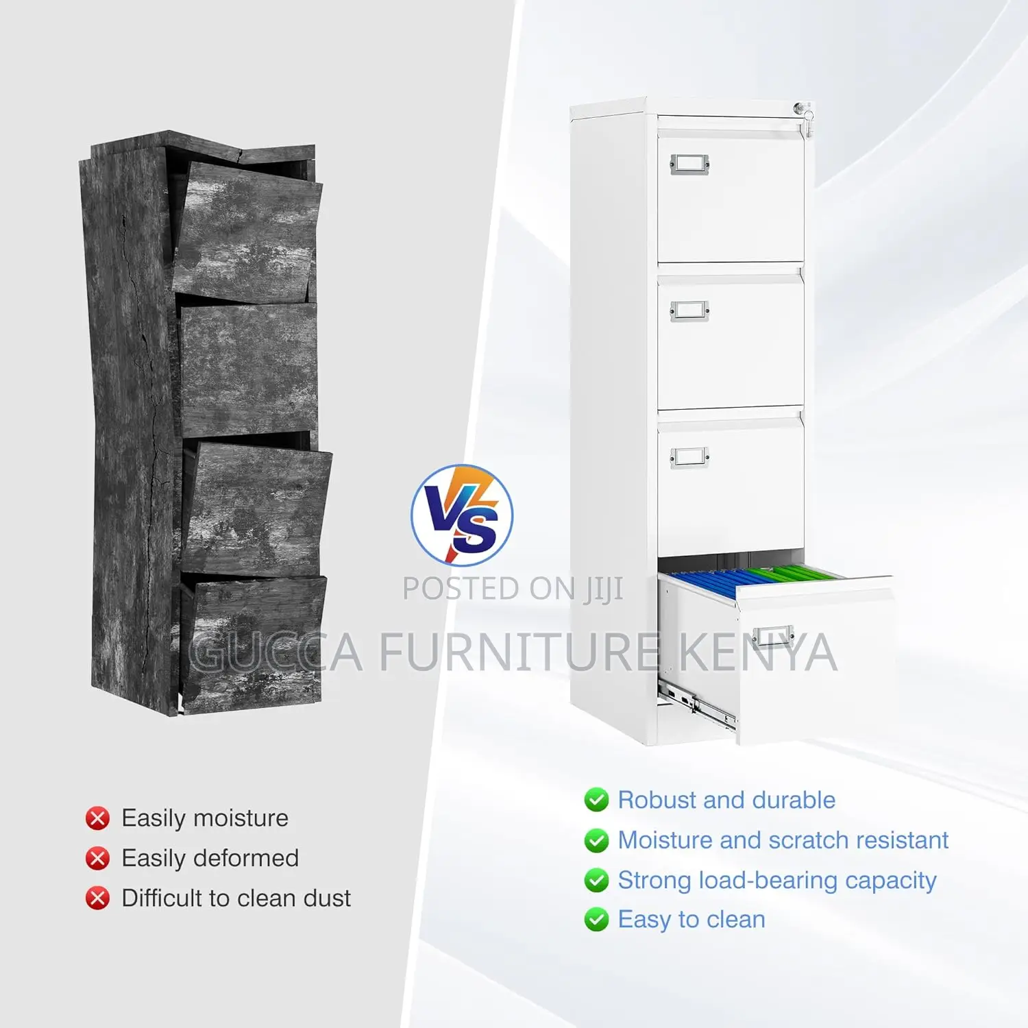 Cabinets: Metal Locking File Storage Cabinet With Drawers