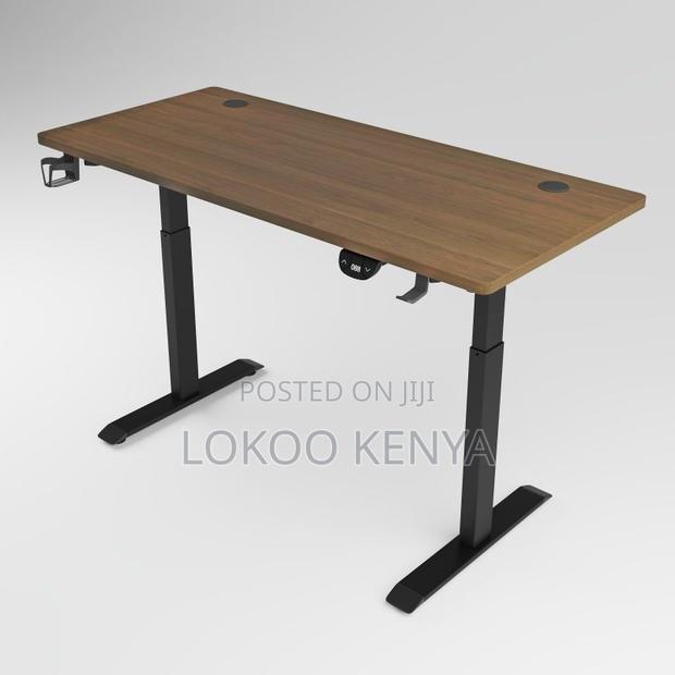 Office Desk : Wooden Laptop Electric Adjustable Office Desk