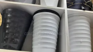 Plastic Spiral Vase Black and White