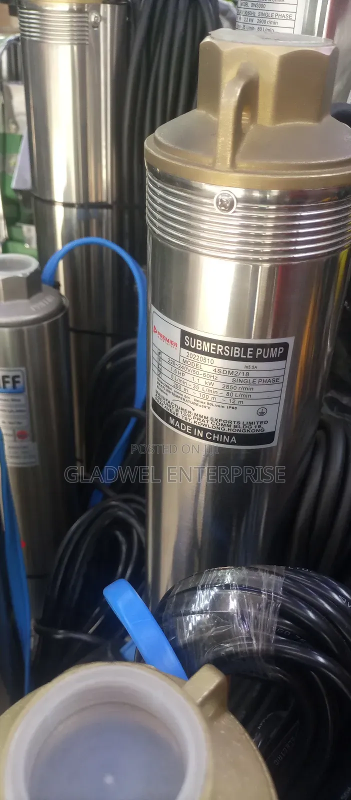 Premier Deep Well Submassible Pump 1.5hp