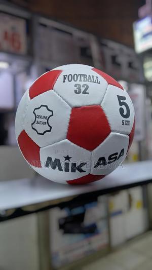 Leather Soccer Ball Size 5 Local Ball - thumbnail 2