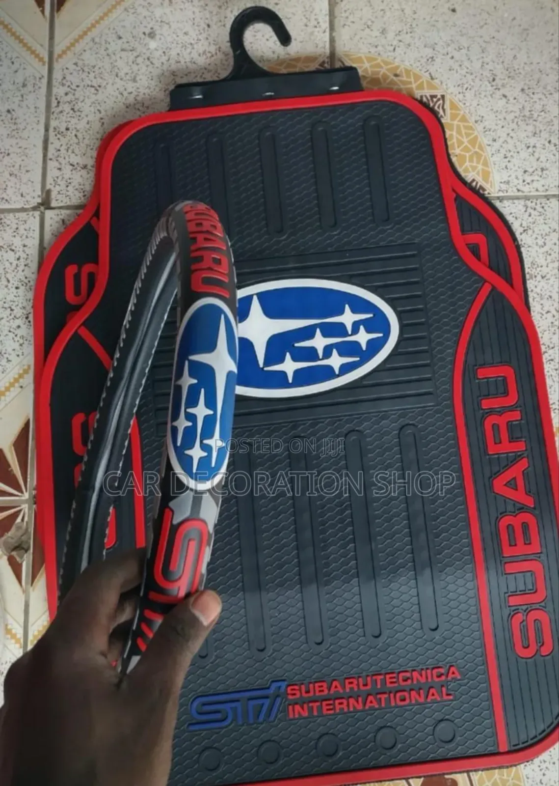Matcy Subaru Branded Mats With Steering Wheel Cover