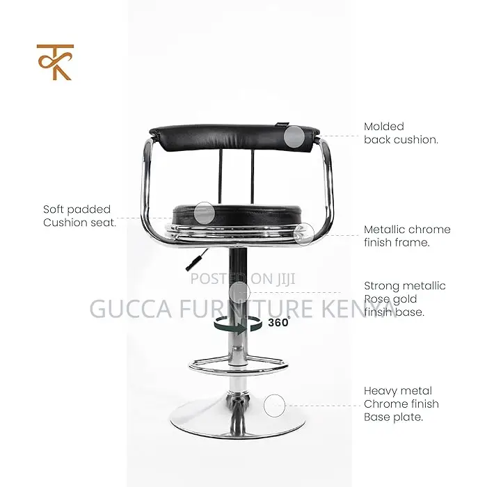 Home Chairs: Adjustable High Curvy Kitchen Barstool